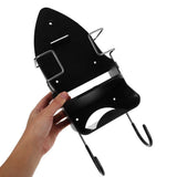 Over Door Ironing Board Holder Plastic Black Wall Mount Storage Rack With Hook 1 Set V1370-AZ4-18138