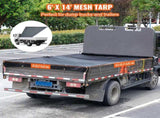 Dump Truck Mesh Tarp, 6 x 14 ft, PVC Coated Black Heavy Duty Cover with 5.5" 18oz Double Pocket, V952-KCPVC6X1418OZJELJV0
