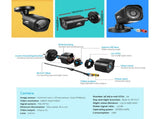 UL-TECH 1080P Security Camera System 4CH DVR with 4 CCTV Square Cameras CCTV-4C-4S-BK