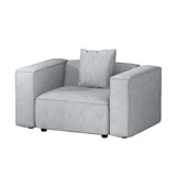Artiss Modular Sofa Chaise Set 1-Seater Grey SBED-E-FA-02-GY-AB