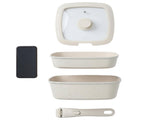 4 Piece Detachable Nonstick Aluminium Alloy Cookware Set - Stackable Frying Pan and V888-ELOSUNG52957