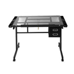 Artiss Drawing Desk Drafting Table Black DRAW-DESK-03-SI