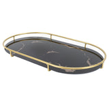 Bathroom Storage Tray Light Luxury Decorative Golden Texture Oval Bathroom Organiser Tray for Soap V1294-YM0710-3112230084612