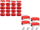 20 Pack CMZST0803 CMZST080 Weed Eater String and 4 Pcak CMZST120SC String Trimmer Spool Cap V1258-DP02-C-880