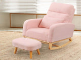 Levede Rocking Chair Ottoman Footrest With Side Pocket CH1146-PK