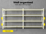 3Mx2M Giantz Garage Shelving Warehouse Rack WR-F-30006-200WH-ABC