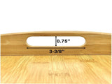Portable Bamboo Serving Tray with Handles, Ideal for Breakfast in Bed, Dinner Service, and Living V1370-AZ4-17211