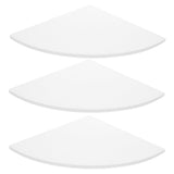 3-Pack White Corner Wall Shelves, 22x31cm Space-Saving Bookshelf Organizer for Living Room Storage V1370-AZ4-19853
