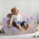 Foldable Baby Chair 2-in-1 Baby Lounger Couch Glow in Dark Kids Sofa V952-ETSF6354652I4U5Y8V0