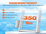 Removable Dock Ladder 5 Steps, 159 kg Load Capacity, Pontoon Boat Ladder with 4'' Wide Step & V952-MTXTCXSJFHXJDO516V0