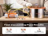 18.93 L Vacuum Chamber with Pump, 3.5 CFM 99 L/min, Single Stage Vacuum Pump, Stainless Steel V952-ZKBYZKTTZDJ1B45UM001V3
