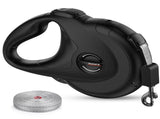 Retractable Dog Leash with Replaceable Rope, Anti-Shock ABS Shell, 5M Stainless Steel Spring, V1341-ZY-GES528ZK-WHITE