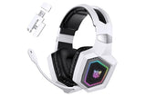 2.4GHz Wireless Gaming Headset with Flip Microphone for PC-White V1263-JX-7533-2