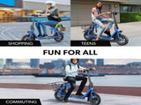 VALK Electric Scooter with Seat, Disc brakes, 12" Tyres, AU Compliant, for Adults, Teens, Commuter, V219-TRNESCVAM3BA