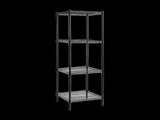 Modular Wire Storage 60x60cm Steel Shelving Black With Fixed Legs For Garage Warehouse Or Kitchen V63-841231