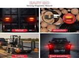 Magnetic Trailer Lights, Rechargeable LED Trailer Light Kit with Strong Magnetic Base, Waterproof V1366-AZ2-W-18271