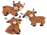 3Pcsland Cow Figurines Substantial Weight Hand Painted and Even Coloring for Calf Lover with V1366-AZ2-W-15032
