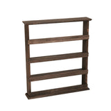 4 Tiers Rustic Wood Spice Rack Organizer Wall Mounted Kitchen Shelves Space Save V767-JJ-ZZ116