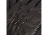 Dents Mens Touchscreen Leather Gloves With Palm Vent Handsewn Detail Cuffs V563-5-9202-BROWN-S