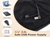 Graphene Heated Hooded Poncho Blanket USB-Powered Wearable Shawl for Office, Home, Outdoor, and V1341-ZY-CD8MHBG5