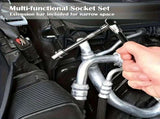 Basic automotive repair manual tool set, including a set of mechanical tools, including ratchet V1102-HEGJ-001