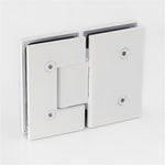 120x120cm Corner Frameless Shower Screen with White Channel and SS Hinges, Round Knob Handle V63-891951