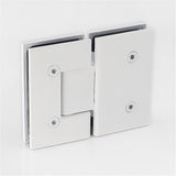 120x120cm Corner Frameless Shower Screen with White Channel and SS Hinges, Round Knob Handle V63-891951