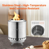 VEVOR Tabletop Fire Pit 6 inch Stainless Steel Fireplace Indoor Outdoor Silver V952-ZMSHKJSYSYZTMZHBEV0