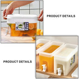 White Water Dispenser Jug with Faucet, 1Pc Drink Container for Home and Kitchen Use V1369-AZ3-W-13351