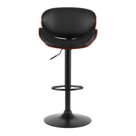 Artiss Bar Stools Kitchen Leather Barstools Swivel Gas Lift Vintage Chairs Black BA-TW-8076-BK