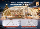 Garden Dome Tent, 3.6 x 2.2 m Outdoor Clear Bubble Tent for 4-7 Person, Weatherproof Geodesic Dome V952-TMXKZP12YCPV91GAO001V0