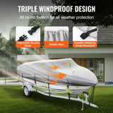 Boat Cover 600D Waterproof 20-22 ft Boat Cover V-Hull Tri-Hull Runabout V952-TYCZ600D2022LARNLV0