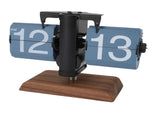 Digital Flip Desk Clock 12 Hours Battery Powered Retro Mechanical Auto Flip Down Clock with Wood V1294-YM0901-3115250023612