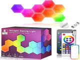 8 Pack Hexagon LED Wall Lights, Smart RGB Honeycomb Lights with APP & Voice Control, Music Sync V1188-MS-309-023