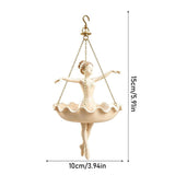 Ballet Dancer Hanging Planter Resin Flower Pot 5.91 Inch Weather Resistant Decorative Plant V1366-AZ2-W-17191