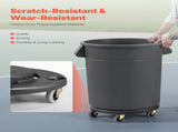 Trash Can Dolly, Fit 20, 32, 44, 55 Gallon Containers, Round Trash Can Roller Base with 4 Lockable V952-LJTTCHS1JYXBCQQ2TV0