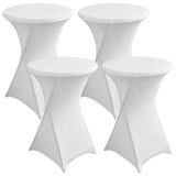 6 Packs Cocktail Table Covers, Stretchy Cocktail Table Tablecloth, 32" x 43" Fitted Hightop Table, V1369-AZ3-W-08890