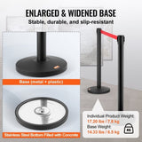 Crowd Control Stanchions, 2-Pack Crowd Control Barriers, Carbon Steel Baking Painted Stanchion Queue V952-ZGGLZHSTZX2JQGN8RV0