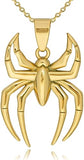 Spider Pendant Necklace Surgical Steel Superhero Spiderman Jewelry for Kids- Gold-A V1164-325761