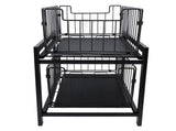 Under Sink Organizer Iron 2 Tier Pull Out Spice Rack Countertop Storage Shelf for Kitchen Bathroom V1294-YM0710-3118230399611