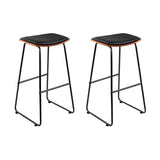 Artiss Bar Stools Kitchen Counter Stools Metal Chairs x2 BA-TW-9078-BKX2