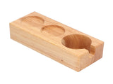 3Slots Wooden Coffee Portafilter Holder Tamper Stand Tamping Base for Home Bar Counter Wood V1294-YM0901-3118210243112