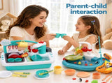 Keezi Kids Pretend Kitchen Sink and Water Playset Fishing Game Toys Play food PLAY-SINK-COMBO