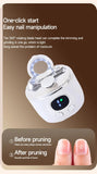 2-in-1 Electric Nail Clipper with Magnifying Glass & LED Light - Automatic Nail Trimmer & Polisher V888-ELOSUNG41825