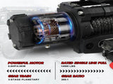 X-BULL 14500lbs Electric Winch 12V Synthetic Rope Wireless Remote Winch 4WD Car 4X4 V211-AUEB-AXEW023