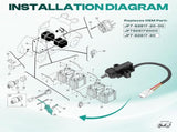 Golf Cart Stop Switch Fits for Yamaha G14, G16, G19, G22 G29 Gas and Electric Carts, Accelerator V1259-DP01-A-5419