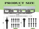 Exhaust Manifold Gasket Set Bolts and Studs Exhaust Manifold Hardware Gasket Kit Compatible V1258-DP02-C-3047