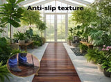 Gardeon 8FT Wooden Garden Pathway Roll-Out Straight Walkway Outdoor Backyard Charcoal Brown GD-PW-8FT-CC
