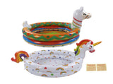 2PCS Kids Inflatable PVC Foldable Portable Mini Swimming Cute Animal Shape Blow Up Baby V1294-YM0901-3111230149011