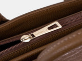 Chrisbella Elodie Leather Satchel-Khaki V999-GD012503069-KHAKI